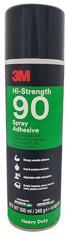 3M Hi Strength 90 Sprühklebstoff | Extra stark | Industrieller Sprühkleber | Für fast alle Materialien | 500 ml