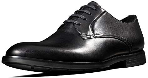 Clarks Ronnie Walk Mens Black Leather, 9