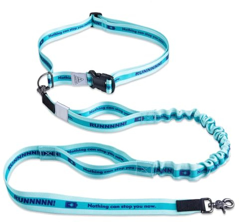 JC HOUSE Hands Free Dog Leash with Waist Belt Lifetime Replacement, Dual Handle Bungee Leash for Running, Jogging, Hiking and Walking, for Medium and Large Dogs 5118