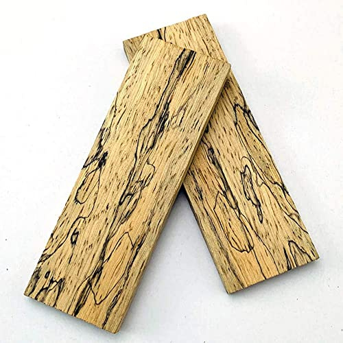 Aibote 1 par spalterad lönn trä kniv handtag vågar plattor anpassade gör-det-själv-verktyg material för tomma blad knivar smycken hantverk tillverkning (12 x 4 x 0,8 cm)