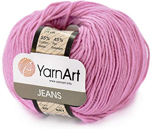 55% Cotton 45% Acrylic YarnArt Jeans Sport Yarn 1 Skein/Ball 50 gr 174 yds (20)