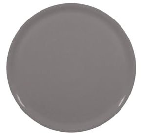 HENDI Plato de Pizza Redondo en Porcelana Esmaltada, Plato Liso para Servir Pizza, Apto para Microondas y Lavavajillas, ⌀330mm, Gris Oscuro