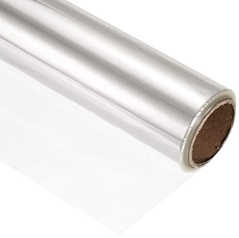 PATIKIL Trasparente Fiore Involucro Carta, 98ft x 16in Incarto Rotolo Regalo Incarto 2.2 Mil Pellicola Spessa per Artigianato Involucro, Trasparente