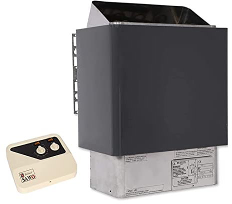 TROONZ Stufa per Sauna 3-6KW 220V riscaldatore Elettrico per Sauna con Controller Esterno per casa, Hotel, Sauna, Spa-3KW/220V