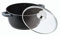 Kochtopf 4,5 L Suppentopf Aluminiumguss Antihaft Milchtopf Induktion Schmortopf 24 cm mit Glasdeckel Bratentopf