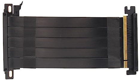 ASHATA PCIE 4.0 X16 Riser Kabel, Hochgeschwindigkeits Grafikkarten Verlängerungskabel, Flexibles Doppelseitiges 180 Grad GPU Verlängerungskabel für RTX 4090 für RX 7900 XT (Schwarz)