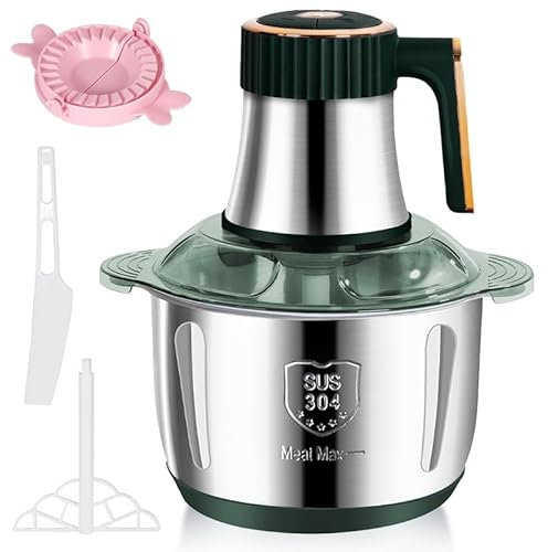 Hachoir à Viande électrique, 5L Grande Capacité Hachoir a Viande Inoxydable De, Puissant Moteur 500 W Hachoir Pour La Viande, Les Oignons,Les Aliments Pour Bébés,Les Fruits et Les Légumes