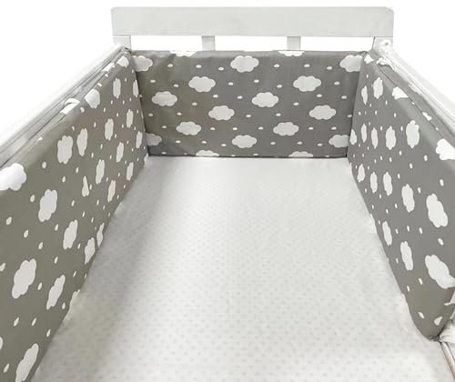 GYCF Kinderbett Kantenschutz Baby Nestchen Bettumrandung Baby Krippen Stoßstangen Bettschutz Babybett Umrandung Kinderbett Stoßfänger Baby Bettumrandungen,A01,300x30CM