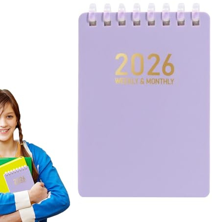 Planner giornaliero | Agenda giornaliera 2026 | Cartella di lavoro tascabile A7 per schizzi in aula, infermieristica, università, ricerca, giurisprudenza, riunioni di lavoro