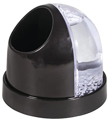 Rayher 5615701 Boule à Neige avec Porte-Stylo 90 mm Hauteur 80 mm, Noir