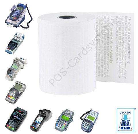 20 EC-Cash termoroller i kartongen 57 mm x 18 m x 12 mm för EC-apparat Ingenico ICT 250 med text text ELV