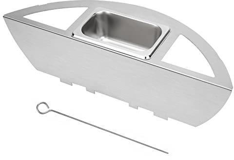 Onlyfire Kugelsmoker für Weber 57cm Kugelgrills, Räucherbox,Räuchern Edelstahl mit Wasserschale, Smoker Box für Ø 57cm Kugelgrills und Holzkohlegrills,Langsames Rauchen/Barbecue-Geschmack