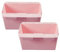 ARTECSIS Set Blumenkästen Pflanzkasten Balkonkasten Kunststoff Einsatz für Europaletten vertikaler Garten Hochbeet (2er Set, Rosa)