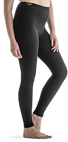 SOLIDEA Leggings Compressione Graduata Donna Be You Tonic Micromassaggiante Compressione Graduata 15/21 mmHg Guaina Modellante Donna, Leggings Anticellulite (Nero, 42)