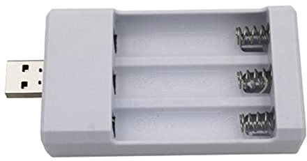 Cargador de batería recargable, salida USB, 3 ranuras, cortocircuito de carga para protección, adecuado para herramientas de batería AAA/AA, cargadores de batería para baterías recargables aaa