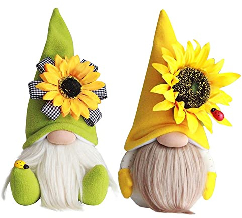 ENLACE Frühling Sonnenblume Biene Wichtel, Handgefertigte Gefüllte Puppe