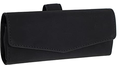 FLYAMAPIRIT Auto Brillenetui Sonnenblende Sonnenbrillenhalter mit Magnetfunktion PU-Leder Auto Brillenetui Automotive Aufbewahrungsorganizer