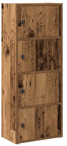 vidaXL Libreria Legno Vecchio 40x24x102 cm in Legno Multistrato, Armadio di stoccaggio, libreria Rack, scaffale di stoccaggio, libreria scaffale