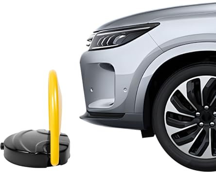 Automatic Remote Control Parking Lock, Folding Auto-Parking Barrier, Auto Space Stall Barrier with 20 m Remote Controlled, Alarm Functions, Private Car Parking Latch Space Lock