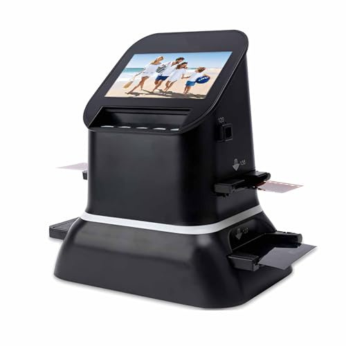 Film and Slide Scanner with 4.3'' LCD Screen, Digital Film Converter, Convert 35mm, 135, 126, 127 Negative & Slides To Digital JPEG, 22 million pixels