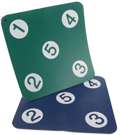 INOOMP Bersaglio da Allenamento per Scherma a Parete 2 Pezzi, Tappetino Antiforatura in Gomma, Supporto Salvaspazio, per Sciabola Spada e Foil, Colori Blu e Verde, Diametro 33 Cm,