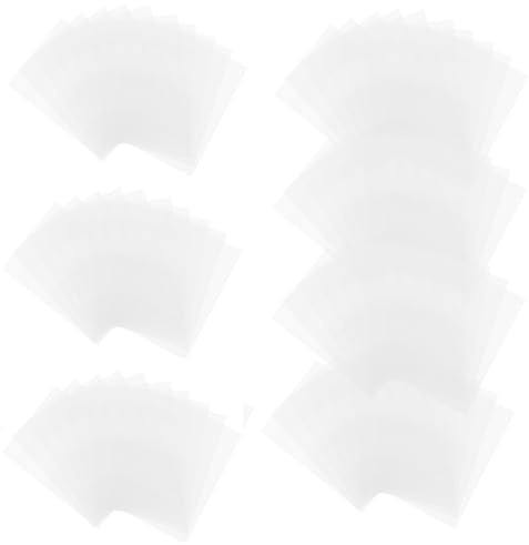 Baxnore 50 piezas de papel de transferencia transparente, patrón transparente, papel de película de transferencia térmica, alta transparencia, transferencia de diseño preciso para