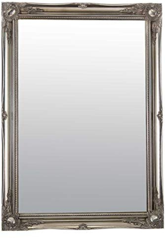 EXTRA LARGE SILVER Antique Style Wall Mirror - Size: 42 x 30 inches (105 x 75 cm)