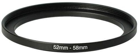 vhbw Step-Up-Ring Adapter von 52 mm auf 58 mm für Kamera Objektiv - Filteradapter, Metall, Schwarz