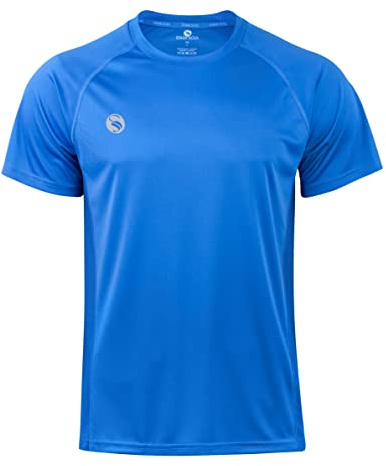 Stark SOUL sportskjorta, fitness, t-shirt, reflect, kortärmad, funktionell skjorta, andas, snabbtorkande träningströja, blå, XXL