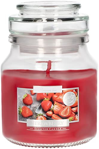 KOTARBAU® Duftkerze Duft Klein im Glas mit Deckel Strawberry Geschenkidee Aromatherapie Dekorations-Kerzen Brenndauer bis zu 28 Stunden