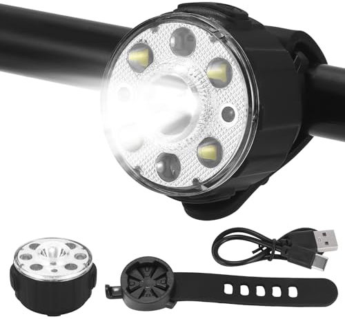 Smart Sensor Bicycle LED Headlight, 1200mAh USB Rechargeable Super Bright Bike Front Lights, Head Torch, IPX6 Waterproof Cycling Headlamp for Mountain Bike Night Riding