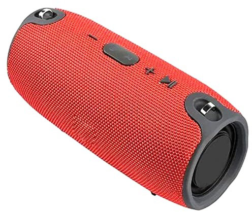 NTEK Portable Bluetooth Speaker Loud, Bluetooth Speaker Portable Wireless Bluetooth Speaker, Triple Passive Radiators-Deep Bass, Waterproof Bluetooth 5.3 Outdoor Speaker, Party Home (Red)
