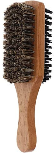 Rivegno levigante, spazzola per capelli da uomo con latatta per la barba, pennello maschile in legno naturale per capelli fini, sottili, corti, lunghi, spessi, ricci e ondulati