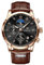 LIGE Herren-Armbanduhr, analog, Quarz, Leder, wasserdicht, Edelstahl, Business, Freizeit, Datum, Chronograph, Armbanduhr für Herren, Braune Rose, Sportlich