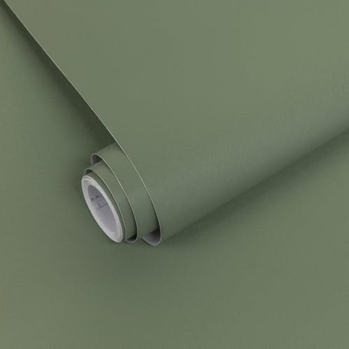 Decoroom Papier Adhesif pour Meuble Vert Foncé 60 × 500 cm Papier Peint Adhesif Autocollant Mat Imperméable Film Vinyle Décoratif Cuisine Salon Chambre à Dormir