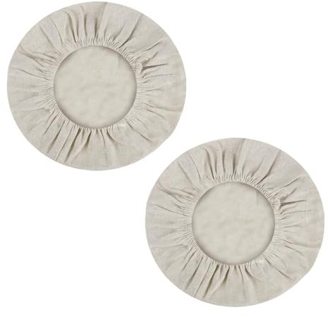 Panier à Pain Doublure Lin Tissu, 2 Pcs Banneton à Pain Doublure, 25cm Housse Ronde/ovale pour Bol à Pain, Corbeille à Pain, pour la Boulangerie