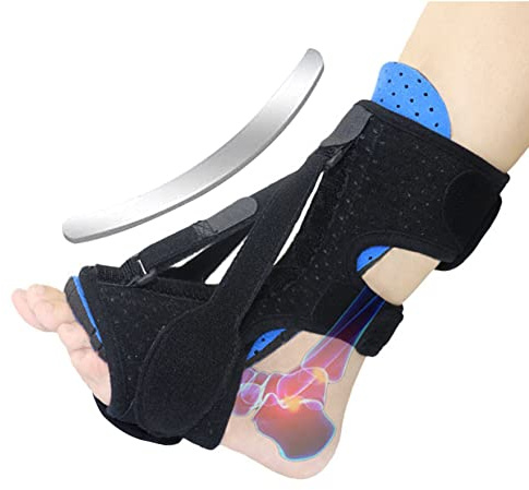 Achilles tendonit Natt splint, bagageutrymme för plantar fasciit kvinnor, plantar fasciit natt splint-justerbar planters facetious lättnad Brace, plantar fasciitis lättnad kvinnor män band svart