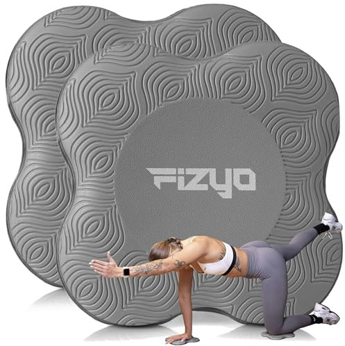 Fizyo Lot de 2 genouillères de yoga Protège-genoux antidérapants Coussin De Pad Genouillère, Tapis Yoga Antidérapantsnoires, Support Genoux pour Le Yoga