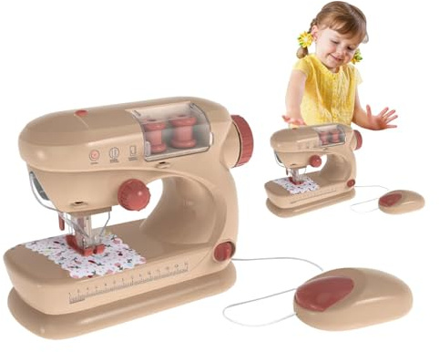 Children's sewing machine, children's sewing machine | Small battery-operated sewing machine, sewing machine | Basic sewing machine Funny girls sewing machine for home-kindergarten
