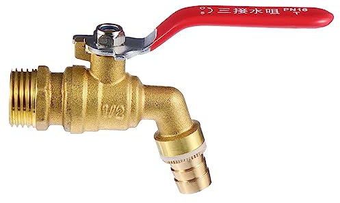 Uonlytech Robinet En Laiton Pour Eau Chaude Robinet À Poignée Unique Vidange De Chaudière Dn15 4 Mm Facile À Utiliser