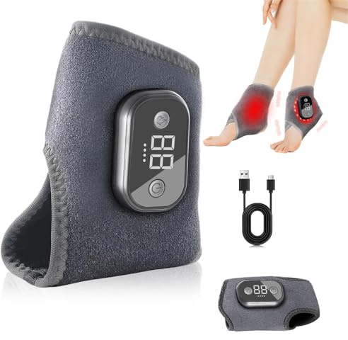 3 en 1 Masseur de Pieds Électrique 2 Pièces, Massage Pieds avec 3 Modes Vibration et 3 Niveaux de Chauffageé, Portable Masseur de Cheville, Masseur Pied Pour Soulagement Douleurs et Relaxation