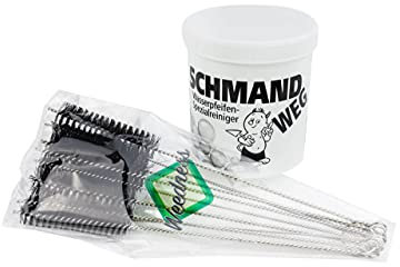 Weedness Bong-Reiniger-Set mit 10 Pfeifenbürsten & Schmand Weg - Pfeifenreiniger Shisha Reinigungsset Wasserpfeife Glaspfeife Pfeifenputzer Reinigung Clean