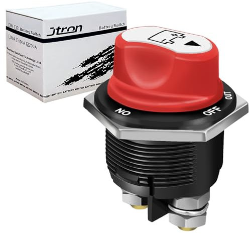Jtron Batterieschalter 32VDC 200A Batterieschalter Trennschalter Auto Boot 3 Positionen kfz (200A)
