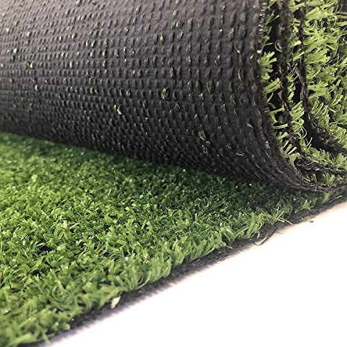 Carpeto Rugs Kunstrasen Rasenteppich für Garten Balkone Terrassen Wintergärten - Höhe: 7 mm Meterware Wasserdurchlässig 133 x 110 cm Grün