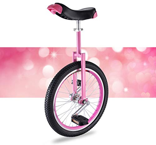 20 Wheel Unicycle Widened and Thickened Tires Tire Wheel Cycling Outdoor Sports Fitness Exercise, Single Wheel Balance Bicycle, for Outdoor Sports Travel (Color : Pink)