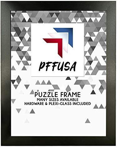 PFFO 19.6x29.5 Puzzle Frame for Jigsaw Puzzle Wall Decor, Black Picture Frame for Modern or Traditional Home