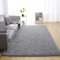 KINGSON Teppich Wohnzimmer, Teppich Waschbar Langflor Hochflor Teppiche Modern Flauschig Grau Rosa Weiß fürs Wohnzimmer, Schlafzimmer und die Küche Geeignet (Neu Reines Grau, 120 * 160cm)