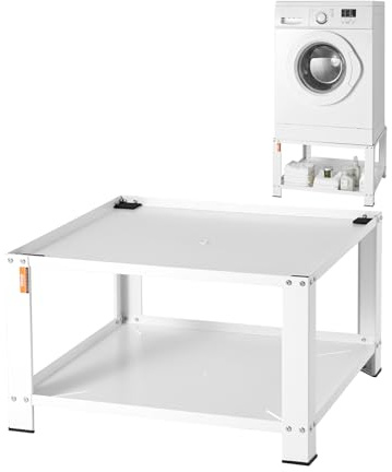 VEVOR Laundry Pedestal with Storage Shelf, 28 Lx28 Wx16 H, Washer and Dryer Stand Base Universal Platform, Fit 660lbs Capacity, Heavy Duty Steel Multi-Functional Base for Washing Machine