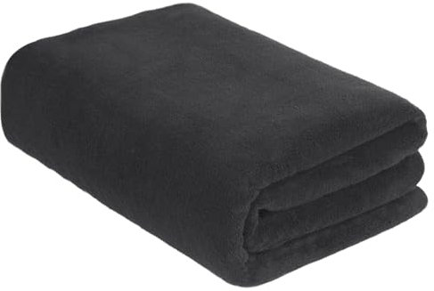 KinHwa Mikrofaser Badetuch groß XXL 100cmx200cm Badehandtuch schnelltrocknend & fusselfrei Duschtuch Saunatücher Weich und saugstark Handtücher Schwarz