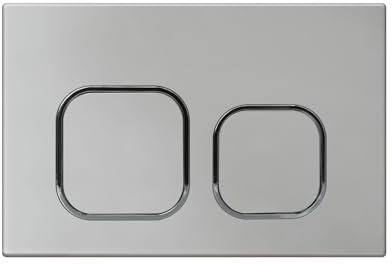 Mendorio Plaque de Commande WC, Compatible avec Geberit Sigma, UP300&UP320, avec Double Chasse, Dimensions 243×162 mm, Équipée d'un Set de Leviers de Chasse et d'un Cadre d'Installation.(Gris argenté)